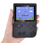consola portátil retro de videojuegos negra