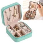 organizador de joyas portátil azul