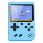 consola portátil retro de videojuegos azul