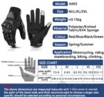 guantes para motocicleta talla