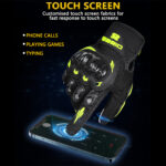 guantes para motocicleta pantalla