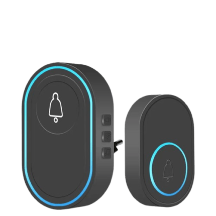 Timbre Inalámbrico con Flash LED negro