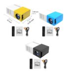 Proyector portátil LED HDMI USB colores