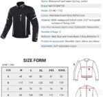 chaqueta de moto impermeable con doble forro talla