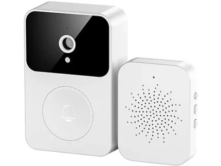 timbre inalámbrico con cámara HD para exteriores blanco
