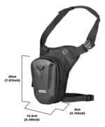 bolsa lateral de pierna para moto tamaño