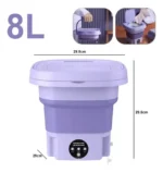 lavadora plegable portátil con secado giratorio tamaño