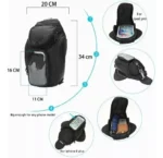 bolso de tanque para moto tamaño