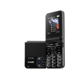 teléfono móvil plegable negro