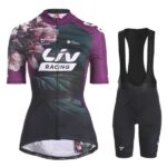 conjunto de ropa para ciclismo de mujer negro
