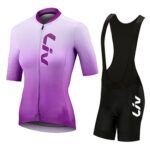 conjunto de ropa para ciclismo de mujer blanco