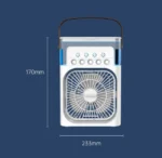 ventilador humidificador multifuncional tamaño