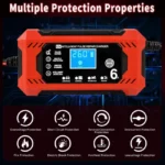 Cargador de batería de coche con pantalla