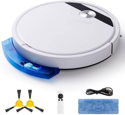 Robot aspirador automático inteligente blanco