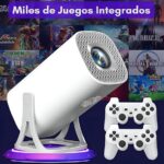 Proyector portátil con Android 11 juegos