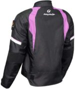 chaqueta de motocicleta femenina atras
