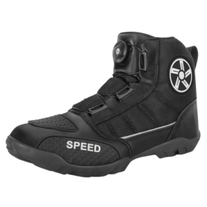 Botas de moto impermeables negras con punta