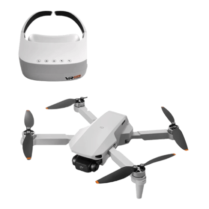 dron con cámara y gafas VR