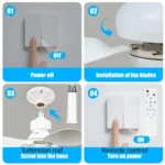 Ventilador de Techo con Luz LED E27 y Mando - Imagen 5